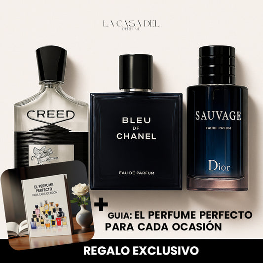 Combo de 3 perfumes Creed AVENTUS, BLEU DE CHANEL, Dior SAUVAGE 100ml